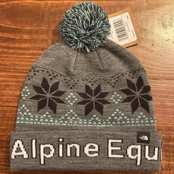 The North Face NWT kids ski tuke grey beanie - Picture 2 of 4